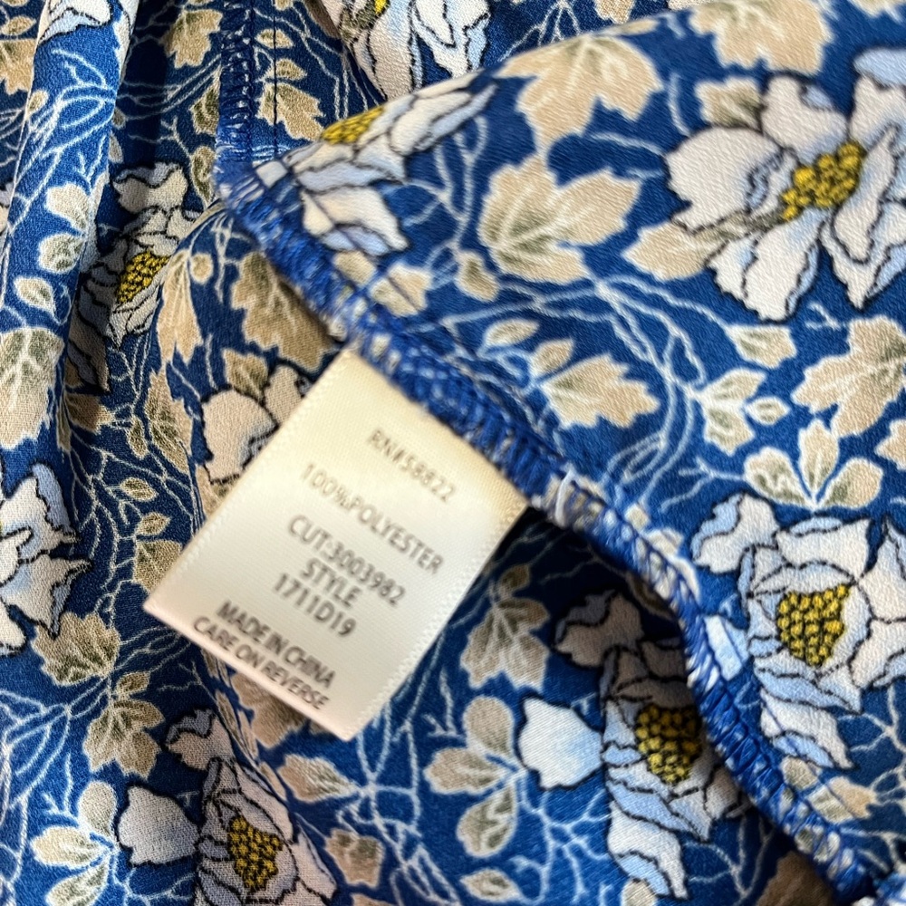 Max Studio cottagecore Parisian casual picnic core Blue Floral Maxi Skirt sz XL - Picture 5 of 8